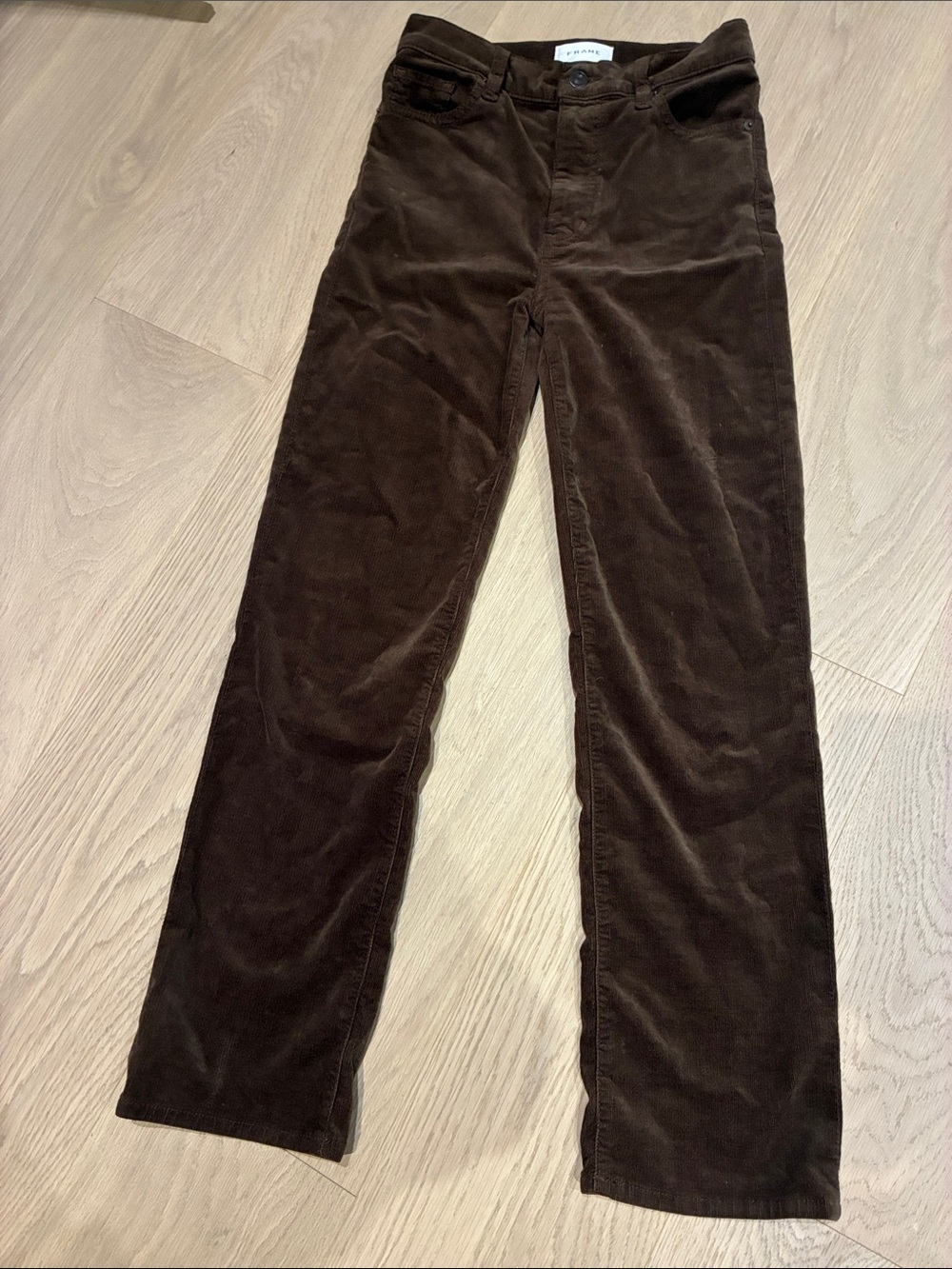 Frame le eek straight Brown Corduroy women’s Pants